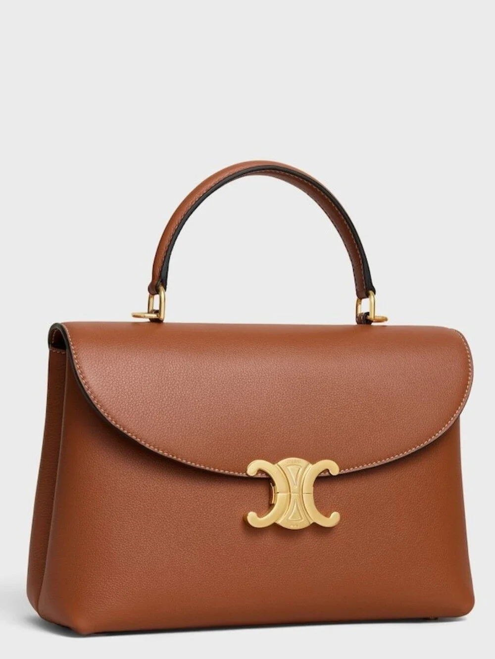 New!!! Celine Supple Calfskin Medium Nino Bronze Authenticated BROWN Tan - Picture 5 of 16